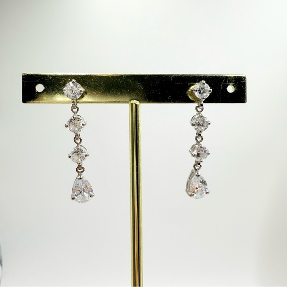Rhodium-Plated Cubic Zirconia Necklace Earring Sets - Picture 4 of 11